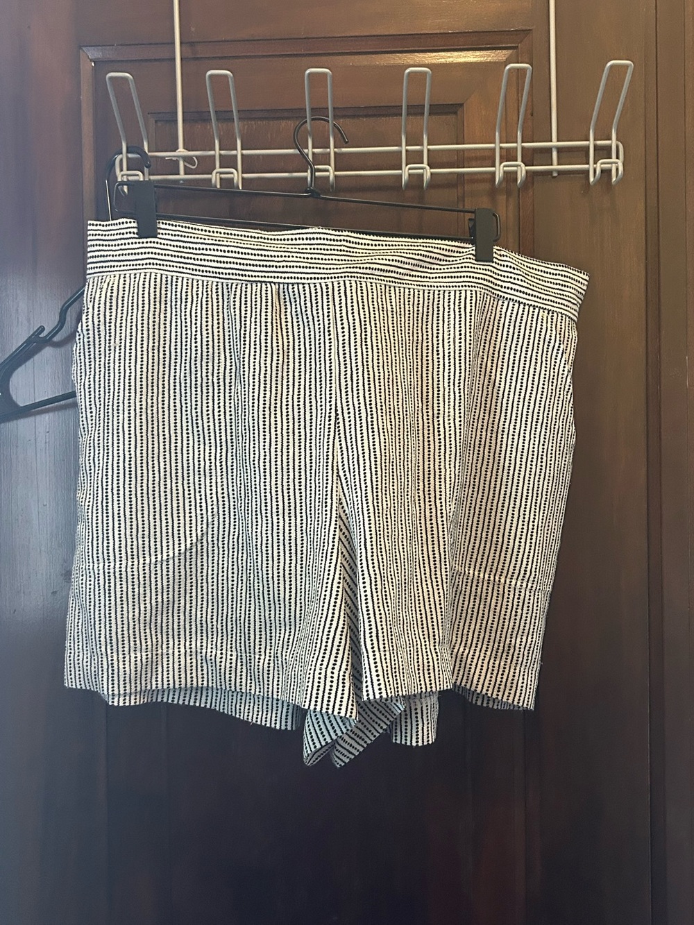 Max Studio Striped Dot Print Paperbag Waist Shorts Sz 1x